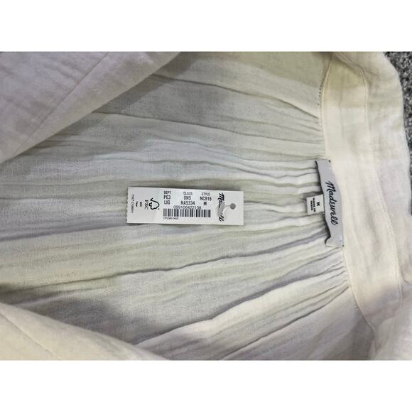 Madewell Lightestspun Cover Up Maxi Shirtdress NWT M Cream Featherweight Relax - Picture 6 of 11